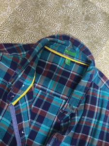 Benetton Flannel Shirt - Men's Medium