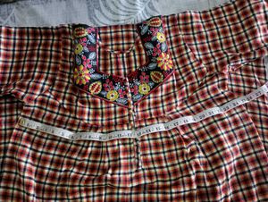 Red &amp; White Checkered winter nighty