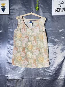Vintage Floral Sleeveless Top