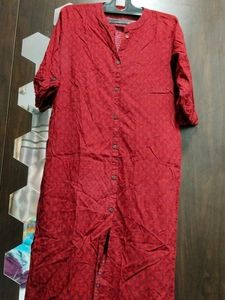 Cotton Kurthi Maroon And Red Mixed