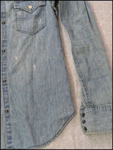 Light Wash Denim Western Shirt