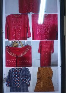 Stylish Red Kurta with Intricate Prints