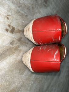 Red Wedge Heels