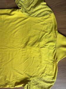 Men's Yellow Geometric Polo Shirt