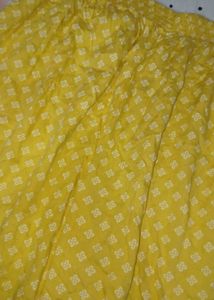 Vibrant Yellow Printed Palazzo Pants