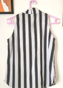 Black And White Striped Top