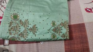 Crop Top 3 Pcs Set Silk Fabric