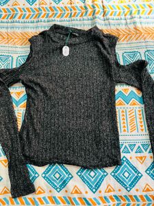Cut Out Shoulder Top