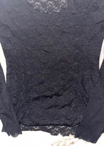vintage Elegant Black Lace Top