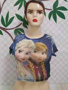 (800)Frozen Crop Top - Size Small