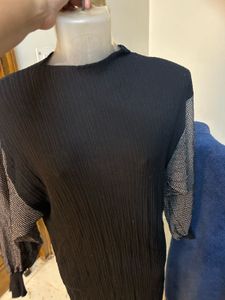 Black Midi Dress with Unique Sleeves