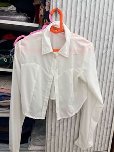Chic White Collared Shirt