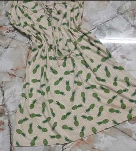 Cute Pineapple Print Night Dress