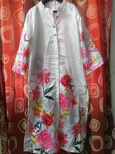 White Floral Kurta
