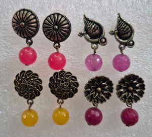Antique Earrings with Beads Drops - Unused