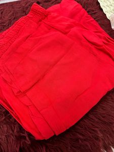 Red Embroidered Kurta Set with Dupatta
