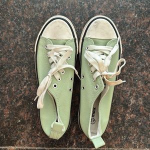 Pastel Green Canvas Sneakers