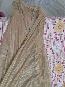 Gold Embellished Skirt With Dupatta