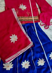 #राजपूती पोशाक (हाफ प्योर )in Royal Blue कलर