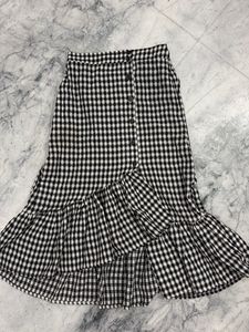 Cute Gingham Ruffle Skirt