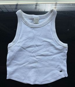 Zara Ribbed Cropped Tank Top