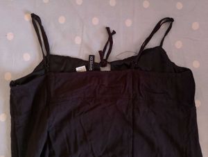 H&amp;M Black bow detail Spaghetti Strap Dress