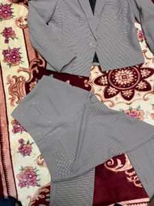 luxurious Chic Houndstooth Blazer &amp; Pants Set
