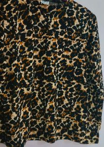 leopard Print Long Sleeve Top