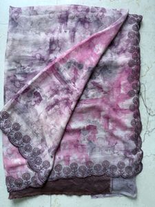 Unused Onion pink Saree