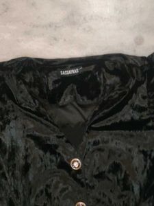 Elegant Black Velvet Top