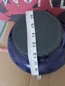 Large Empty Blue Protein Container