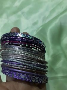 Set Of 19 Metal Fashion Bangles