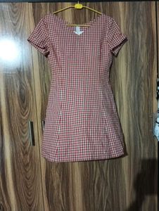 Red Gingham Mini Dress