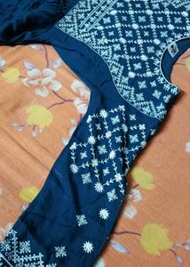 Beautiful Blue Embroidered Anarkali Gown