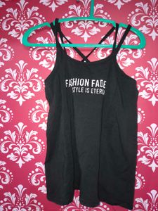 Black Tank Top - 'Fashion Fade'