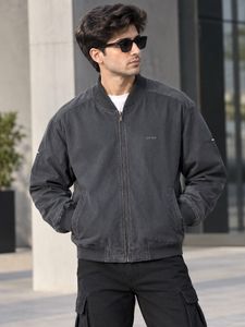 Men's Gray Bomber Jacket