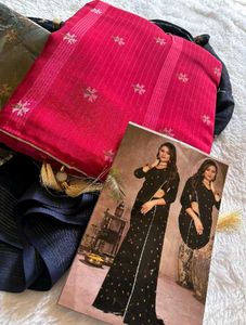 Pink Daily wear saree 🎉