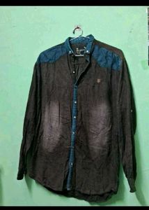 Men's Dark Washed Denim Shirt