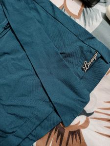 Teal Cargo Shorts with Belt