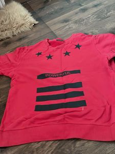 Pink Graphic Print Long Sleeve Top