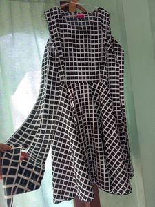 Black And White Checked Dress