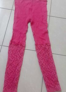 Cream and Fuchsia pink silk cotton salwar full set