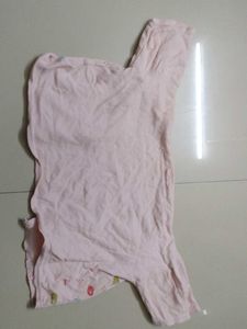 Pack of 2 Cute Baby Girl Pink Printed Onesie
