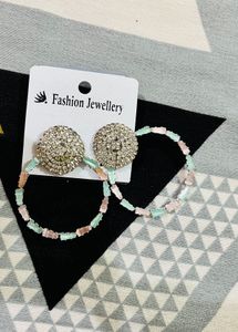 Fashionable Crystal Hoop Earrings newwdtag