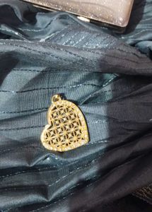Golden Heart and star Pendant with Stones