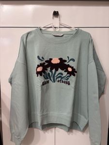 Mint Green Graphic Sweatshirt
