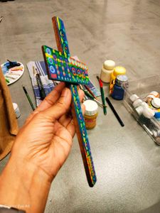 Handmade Colorful Artistic Cross