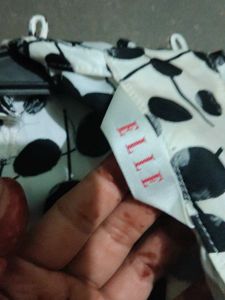Stylish Black and White Patterned Top
