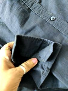 Men's Casual Button-Down Nevy Blue Shirt