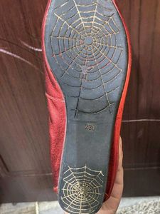 Red Buckle Ballet Flats